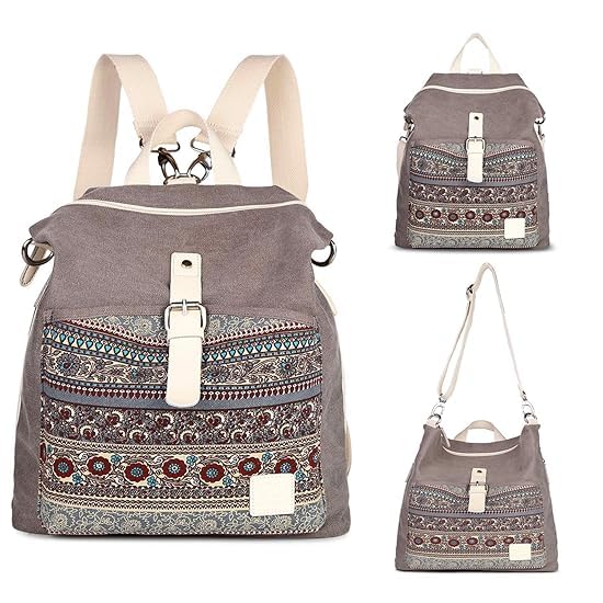 PALAY Women Backpack Canvas Bag Large Handbag with Shoulder Strap Fashion Casual Print Backpack Shoulder Bag Crossbody Bag PALAY Women Backpack Canvas Bag Large Handbag with Shoulder Strap Fashion Casual Print Backpack Shoulder Bag Crossbody Bag